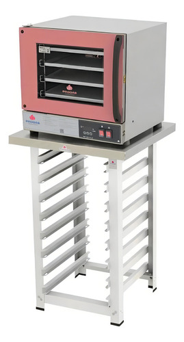 Kit Forno Bancada Prp004 Plus Rosa 220v + Mesa Mes004 Progas