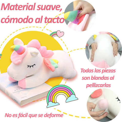 Aplicable A Unicornio Pony De Peluche Arcoiris Tipo Pegaso