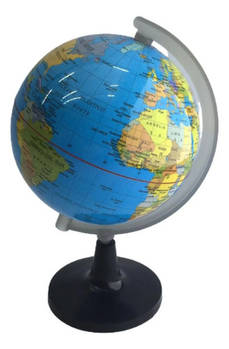 Globo Terráqueo Mapa Mundi 14cm Base Plástica Político 