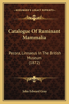 Libro Catalogue Of Ruminant Mammalia: Pecora, Linnaeus In...