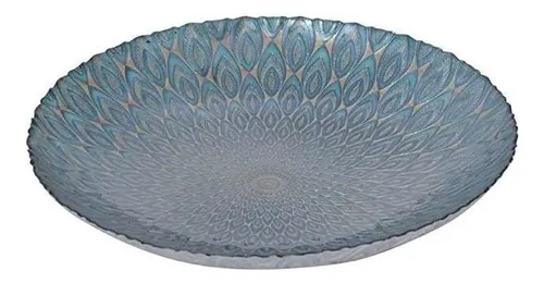 Centro De Mesa De Cristal Turco Con Forma De Pavo Real 40 X 7 Cm Centro De Mesa De Cristal Turco Con Forma De Pavo Real 40 X 7 Cm