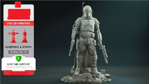 Book Of Boba Fett Figura Archivo Stl Para Impresora 3d
