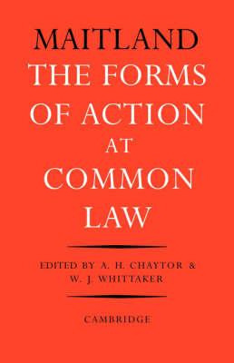 Libro The Forms Of Action At Common Law : A Course Of Lec...