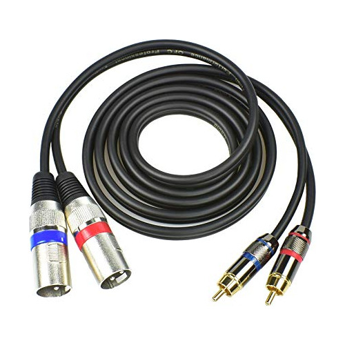 Adaptador Cable Dual Xlr Rca Stereo 2 Phono Plug Conexion 5