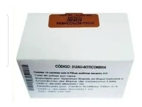 100 Cartela De Pilha 312 Telex (600un)