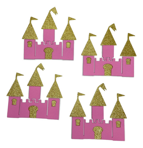 Figura De Fomi Castillo Princesa Pequeño Para Fiesta