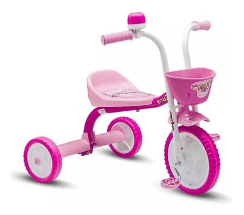 Triciclo Infantil Nathor You 3 Alumínio Buzina Aro 5 - Rosa