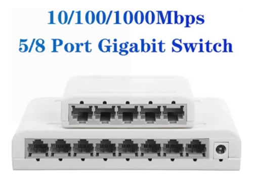 Conmutador De Datos Gigabit De 8 Puertos, Concentrador De Re
