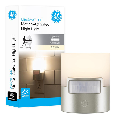 Ge Luz Nocturna Led Con Sensor De Movimiento, Enchufable, 40