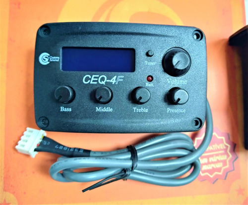 Imagem 1 de 3 de Captador Pré Equalizador Violão Flat Ceq-4 F Com Afinador