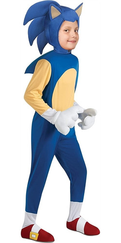 Disfraz De Sonic El Erizo Talla  S Un Solo Color