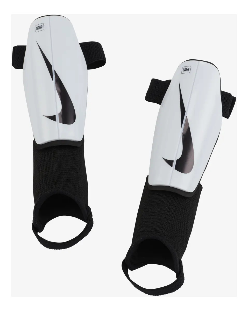 Espinilleras De Fútbol Para Niños Nike Charge Blanco Color Blanco/negro/negro Talla Md
