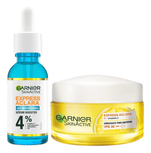 Rutina Garnier Vitamina C: Serum+ Crema Antimanchas Mixta Día/noche