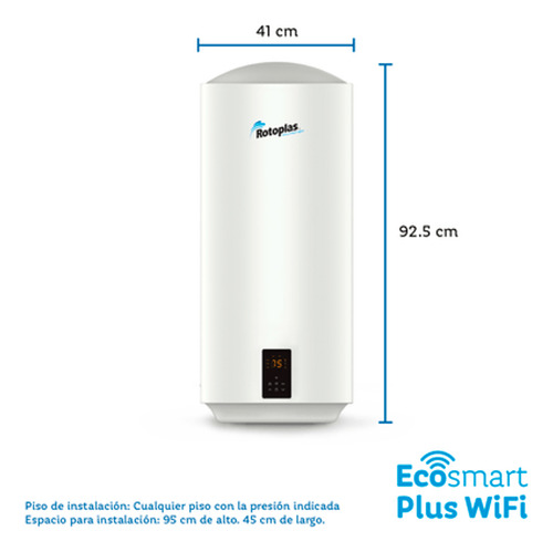 Terma De Acumulación Rotoplas Ecosmart Wifi 80l