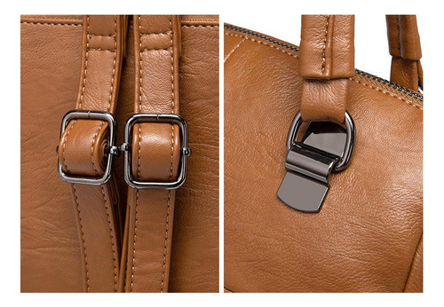 Mochila Antirrobo Impermeable De Cuero Genuino Para Mujer