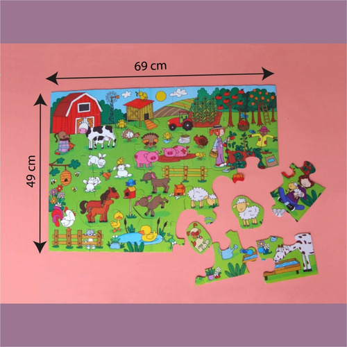Imagen 4 de 9 de Rompecabezas De Piso La Granja. Puzzle 28 Piezas
