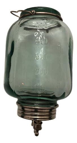Frasco Antiguo De Vidrio Verde De Medicina.lutz Ferrando (Usado)