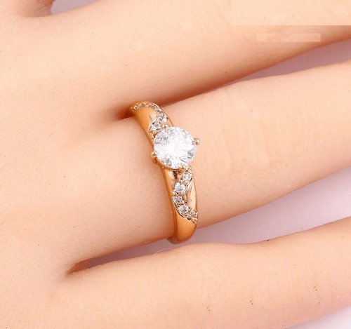 Imagen 3 de 8 de Cyber Off! Anillo Compromiso Aniversario Toque De Oro 18kt
