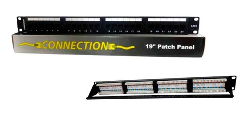 Patch Panel Solido Connection 24 Puertos Cat 6 Para Rack 19