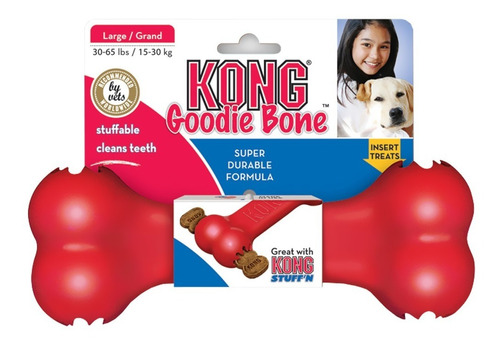 Hueso Kong Goodie Large 13-30 Kg Perros Resistente Mascotas 