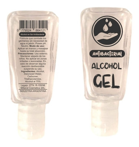 Envase Para Alcohol En Gel Sanitizante Recargable X10 Unid