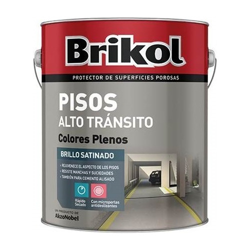 Brikol Pisos Alto Tránsito Con Microperlas Antideslizante X 4lts - Prestigio