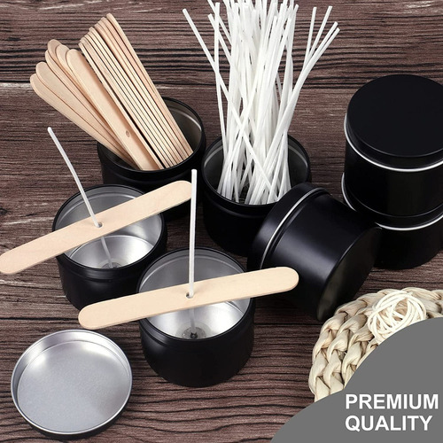 De Latas Redondas De Aluminio Para Velas, 4oz 24 Piezas