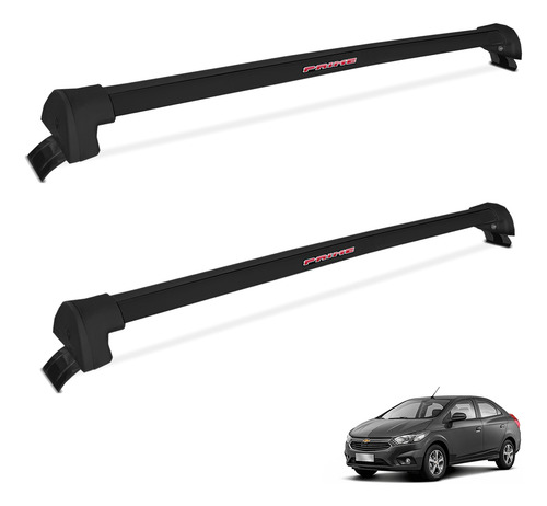 Rack Travessa De Teto Prisma Onix 2013 A 2023 Alumínio Preto