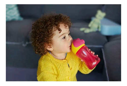 Vaso Con Bombilla Avent Scf798/02 300ml Rosa