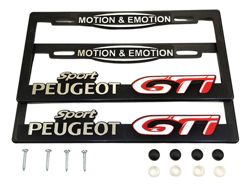 Porta Placas Peugeot Gti Camioneta Auto Cubre Pijas Kit