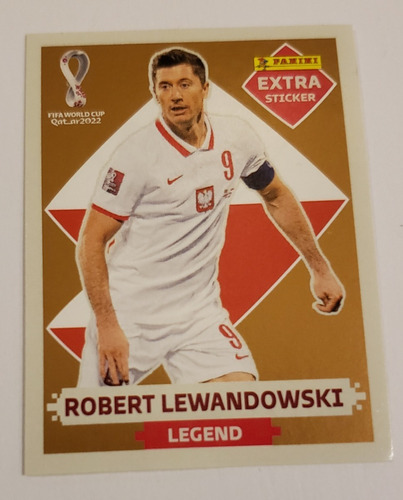 Robert Lewandowski Legend Extra Stiker Panini Qatar 2022