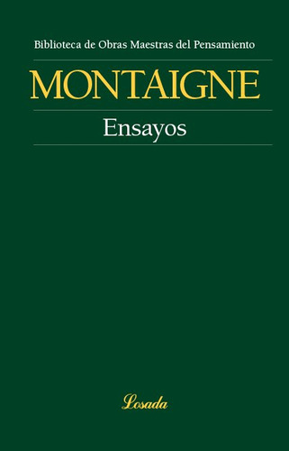Ensayos Montaigne ( Libro Original )
