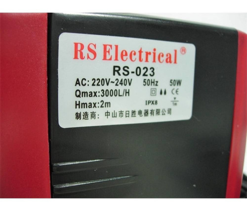 Imagen 3 de 10 de Bomba Electrical Rs 023 Fuentes Estanques Cascadas 2.0m