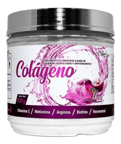 Colageno Hidrolizado Organic Sport 500g Var. Sab. Sabor Uva