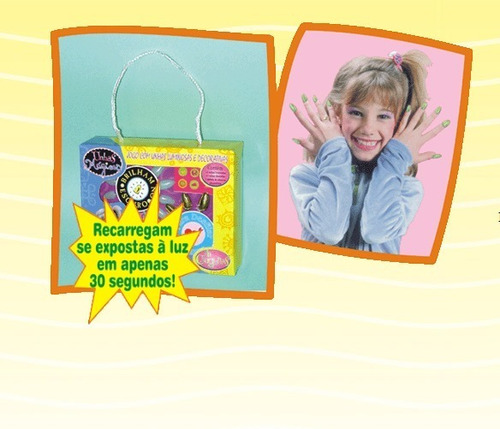 Imagem 3 de 3 de Brinquedo Unhas Magicas Luminosas C/ 24 - Infantil Meninas