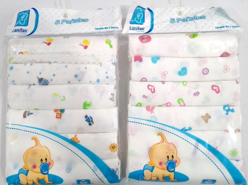 Pañales De Tela Para Bebe 100% Algodón Marca Lanita