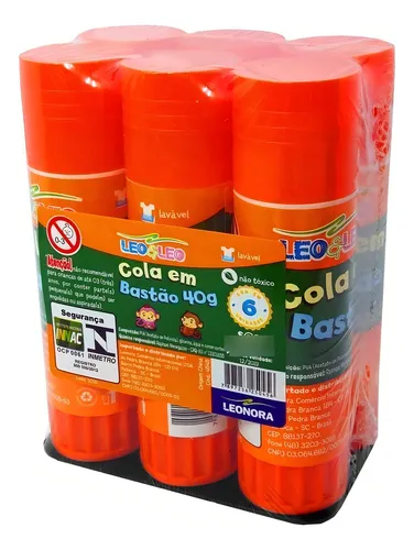 comprar Cola Bastão Leo & Leo 40g - 6 Unidades