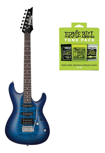 Guitarra Ibanez Gsa60qa Transparent Blue Burst+encordoamento