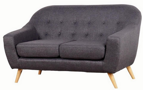 Sillon Sofa Nordico Escandinavo 3 Cuerpos En Tela Dyd