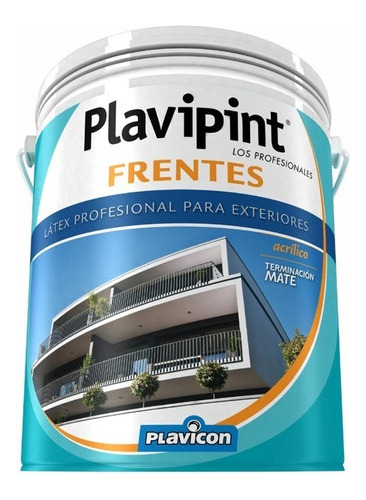 Plavicon Plavipint 100135 latex profesional para exteriores frentes 10 L color blanco