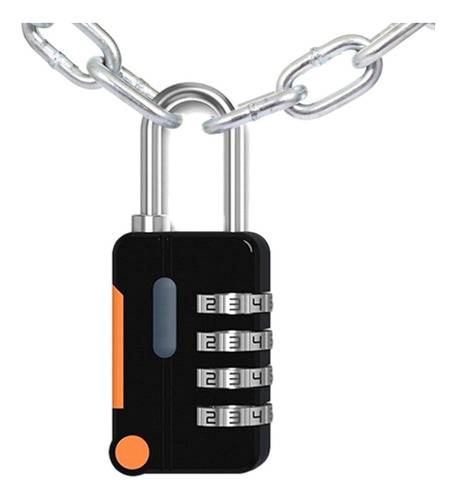 Mini Candado Para Seguridad Con Combinación De 4 Números Color Negro