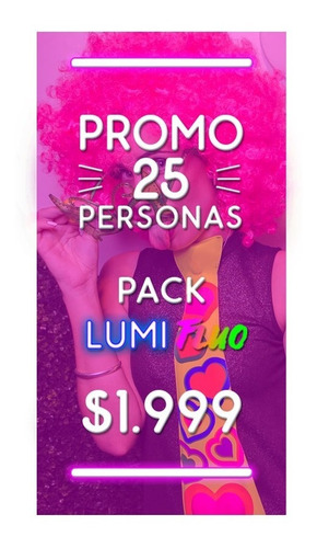 Promo Cotillon Luminoso Y Fluo 25 Personas Increible!