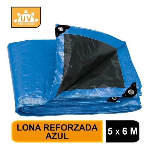 Lona Reforzada, 5 X 6 M, Azul   15374