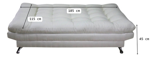 Sofá Cama Moderno Futón Matrimonial 3 Posiciones Lino Gris