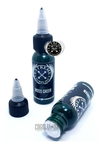 Imagen 2 de 3 de Tinta Tattoo Extreme Moss Green X 1oz Tatuajes Tatuar