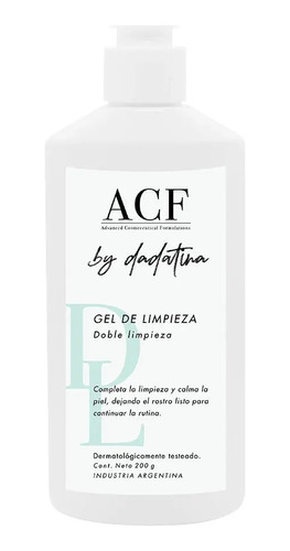 Acf Gel De Limpieza Facial Doble Limpieza By Dadatina 200 Ml