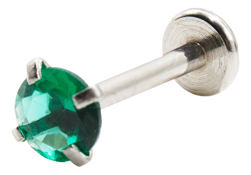 Piercing Labret Joya 4mm Lbjac  Verde Acero Quirurgico 1 Und