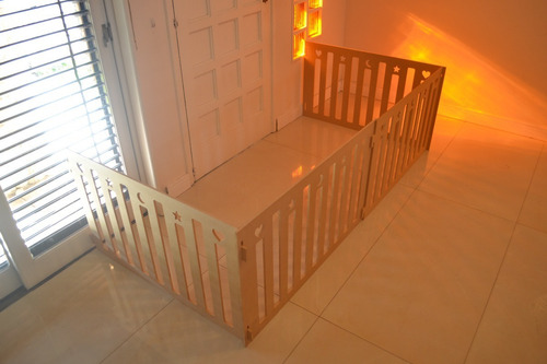 Imagen 6 de 10 de Corralito Corral Bebe Pelotero 100x100x60cm Madera Plegable