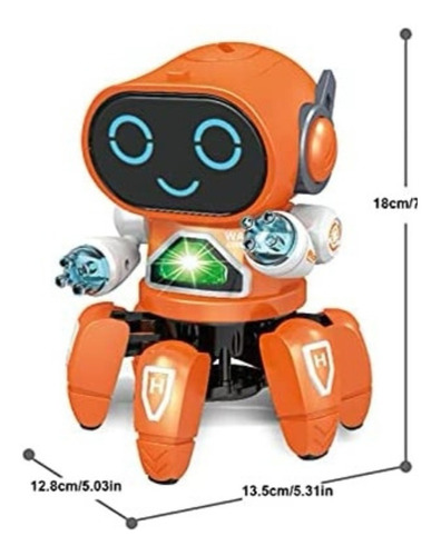 Boneco Eletrônico Robô Amiguinho Luz Movimento E Som