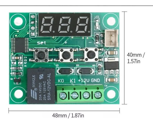 Termostato Digital Controlador De Temperatura 12v Dc Xhw1209